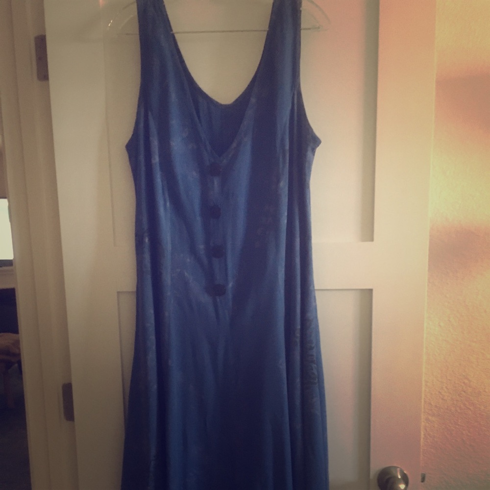 Blue batik dress